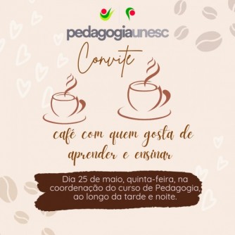 Caf com quem gosta de aprender e ensinar